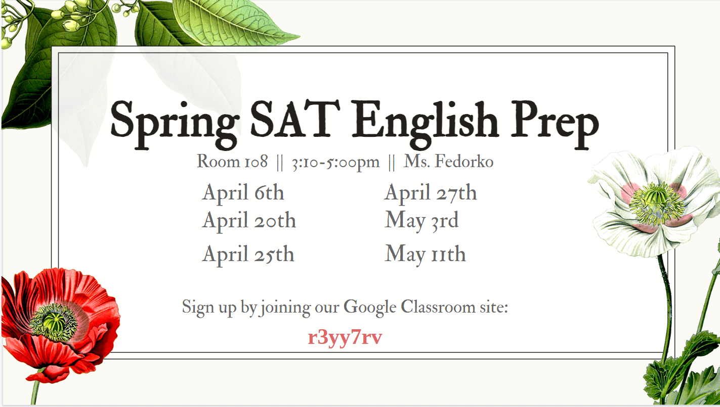 Spring SAT English Prep