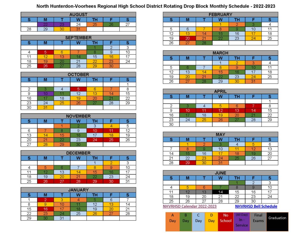 photo of 2022-2023 rotation schedule