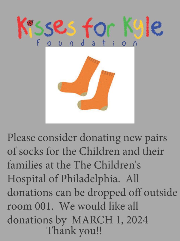 flyer for socks donation