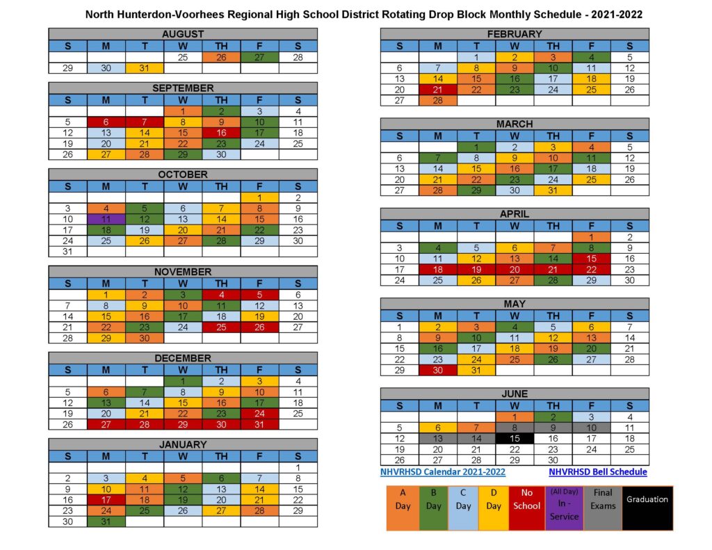visual photo of rotation schedule