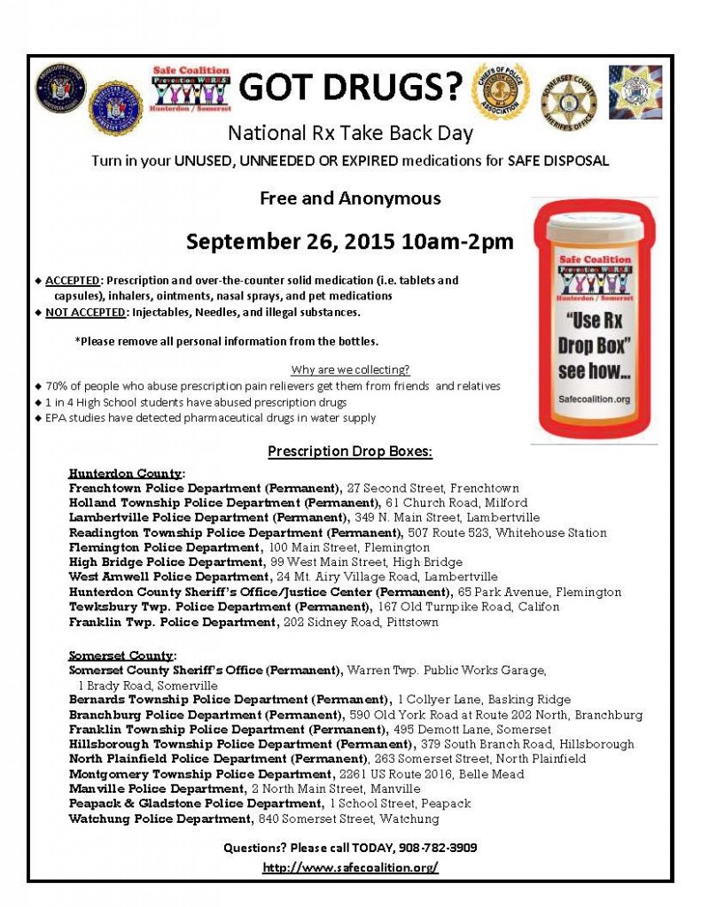 National Rx take back day 2015