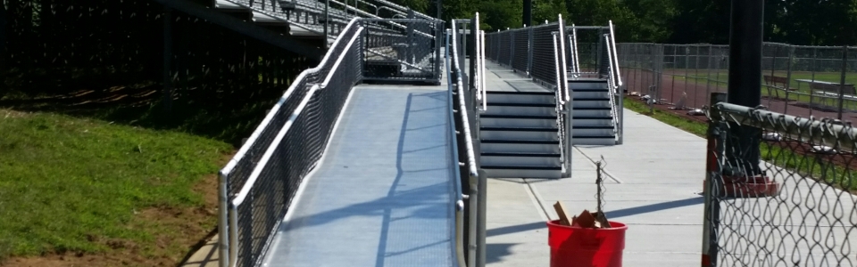 VHS home bleachers ramp addition 8-31-17