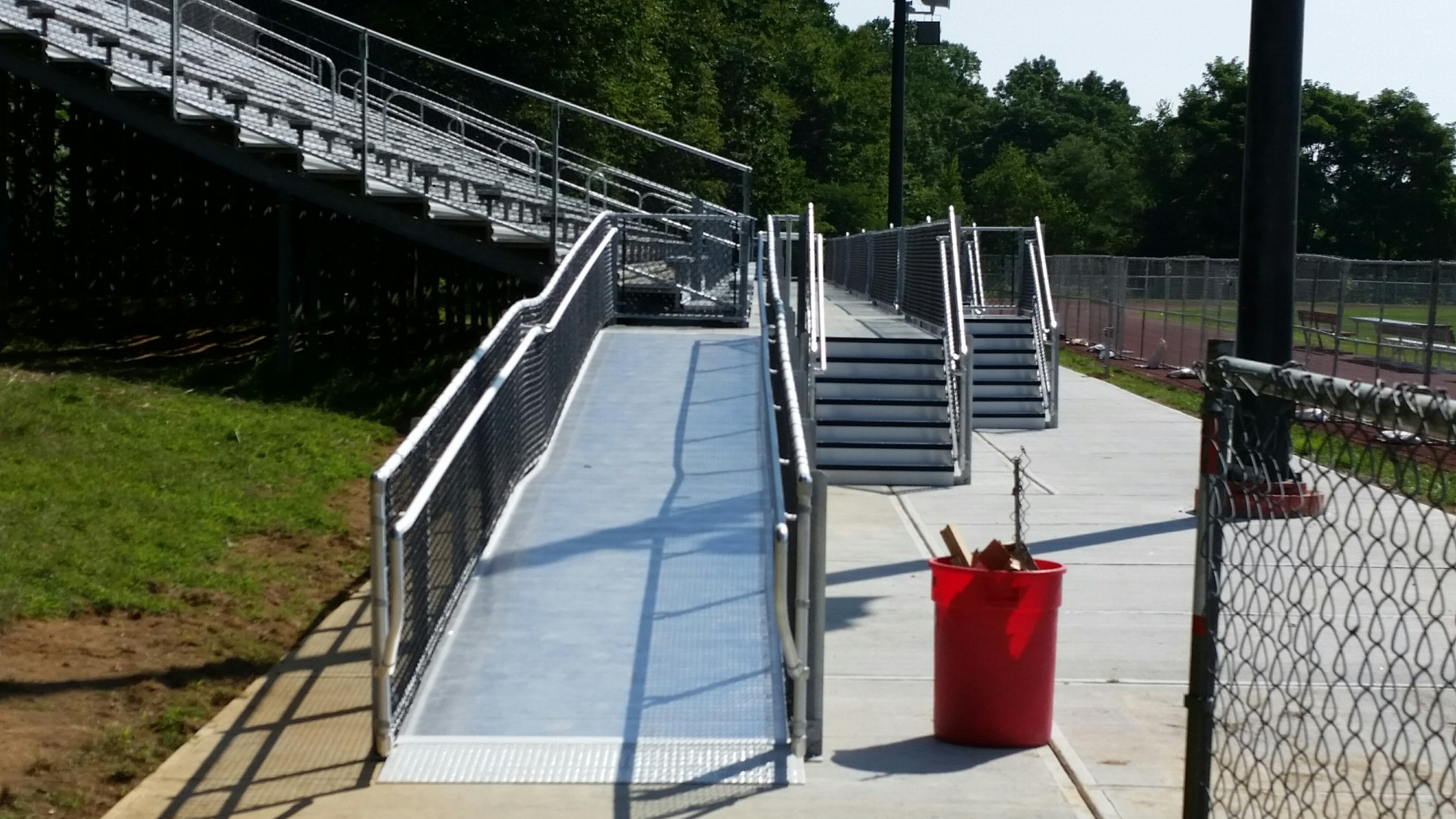 VHS home bleachers ramp addition 8-31-17