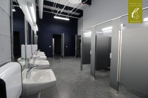 photo of example of renovated locker room bathroom