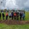 Photo of administrators and board members breaking ground