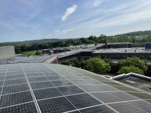 photo of solar panels on North Hunterdon roof
