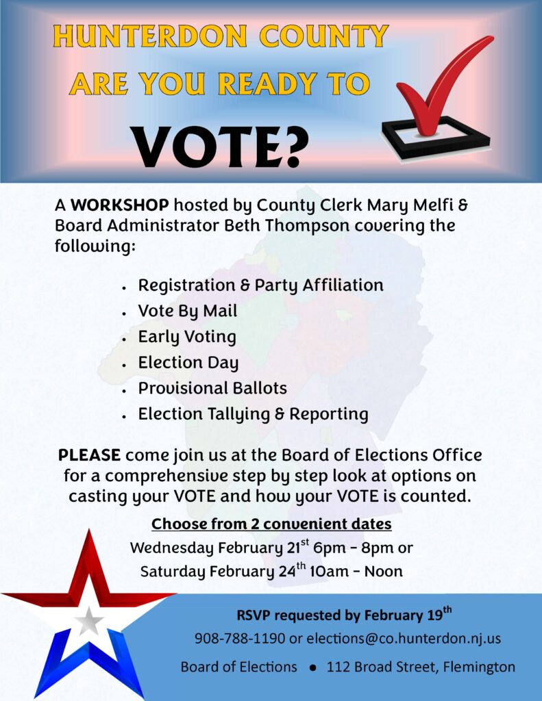 flyer on voting workshop with event details